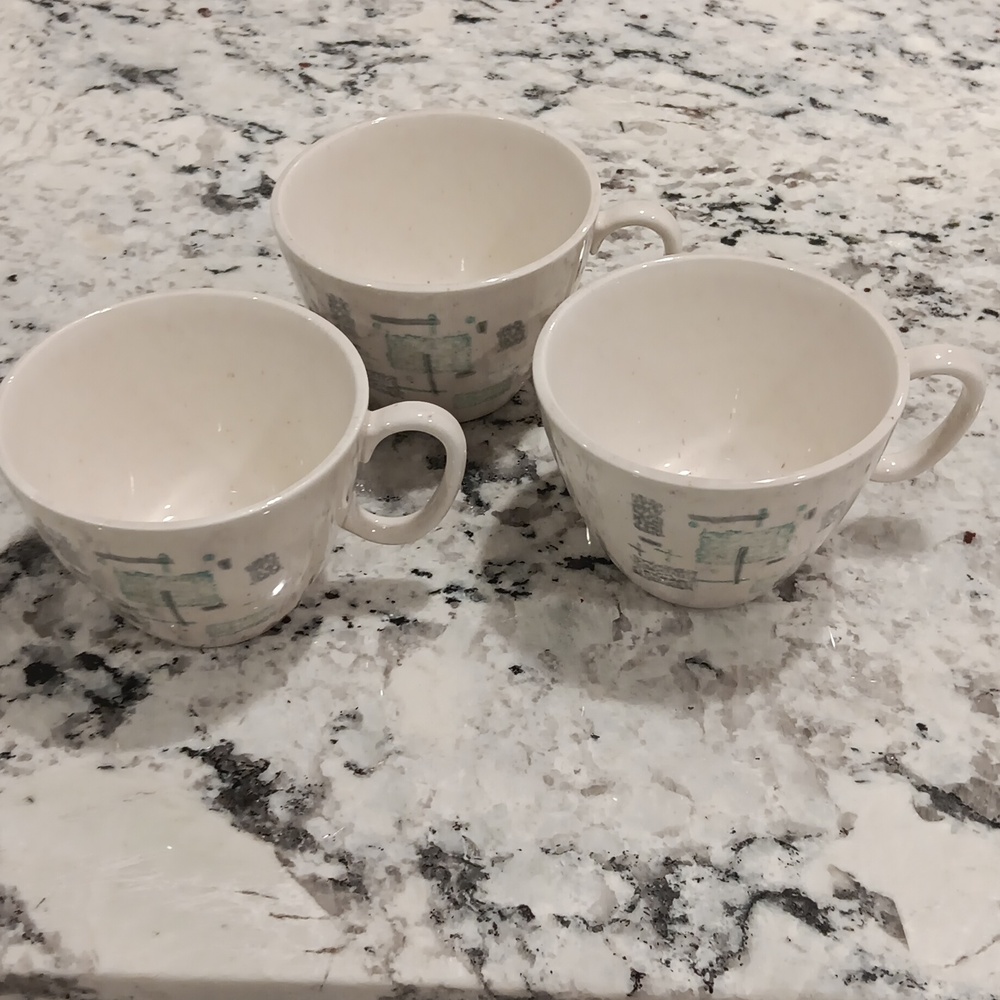 3 Mid-century Cups By Harmony House
